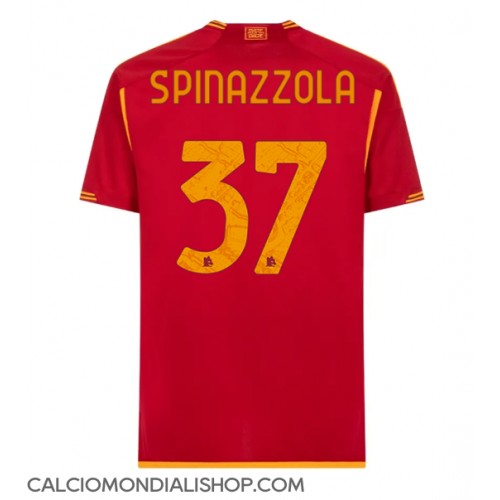 Maglie da calcio AS Roma Leonardo Spinazzola #37 Prima Maglia 2023-24 Manica Corta